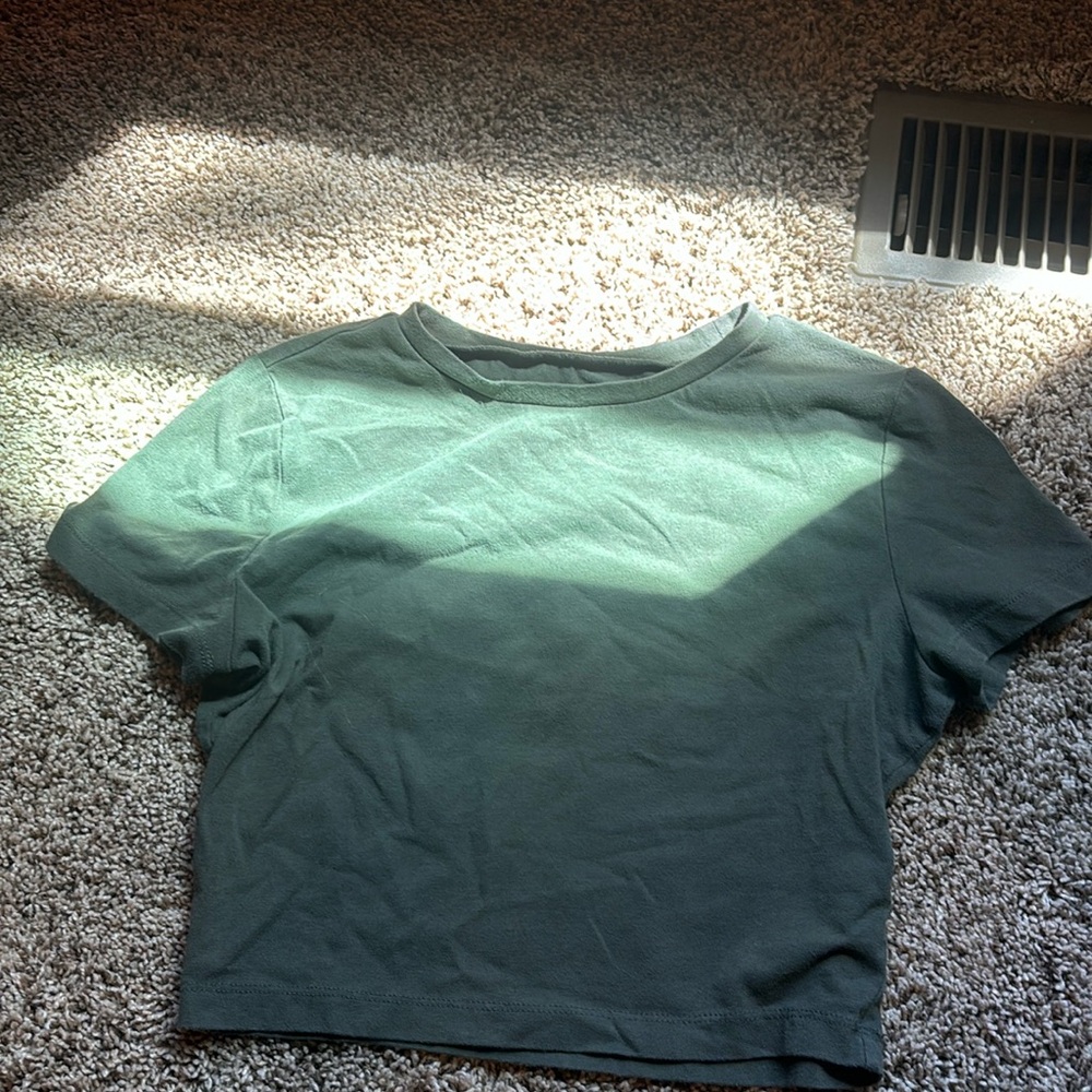 Wild Fable Medium green tight crop top.